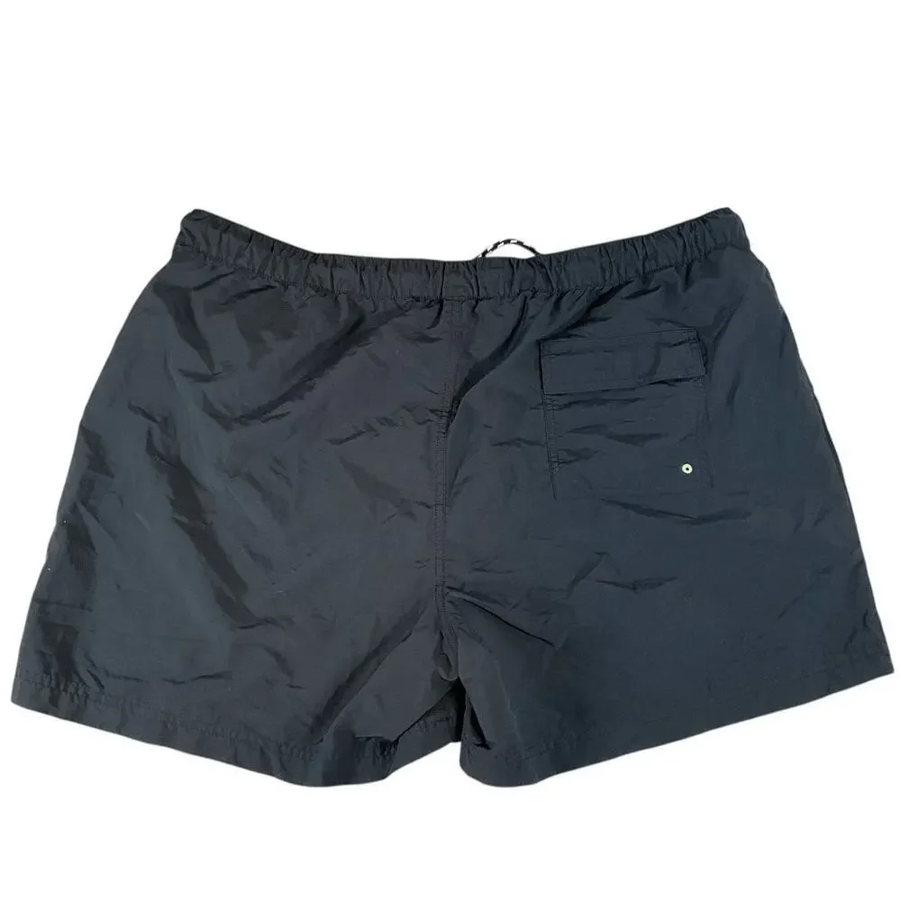 The Rail Mens Black Drawstring Swim Shorts Under Liner Size 2X 100% Nylon Active